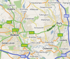 bolton and bury map